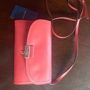 Cole Haan cross body designer purse- Red